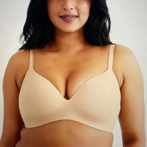 Knix Wing Woman Seamless Wire Free Bra Beige Size 7   36DD/ 38DD